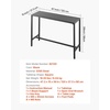 image:imageVEVOR Outdoor Bar Table 47 x 15 in Patio Bar Table Waterproof Top amp Sturdy Metal Frame Rectangle Counter Height Dining Tables Outdoor Furniture for Balcony Yard Hot Tub Poolside IndoorRectangle