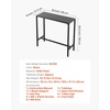 image:imageVEVOR Outdoor Bar Table 47 x 15 in Patio Bar Table Waterproof Top amp Sturdy Metal Frame Rectangle Counter Height Dining Tables Outdoor Furniture for Balcony Yard Hot Tub Poolside IndoorRectangle
