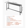 image:imageVEVOR Outdoor Bar Table 47 x 15 in Patio Bar Table Waterproof Top amp Sturdy Metal Frame Rectangle Counter Height Dining Tables Outdoor Furniture for Balcony Yard Hot Tub Poolside IndoorRectangle