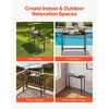 image:imageVEVOR Outdoor Bar Table 47 x 15 in Patio Bar Table Waterproof Top amp Sturdy Metal Frame Rectangle Counter Height Dining Tables Outdoor Furniture for Balcony Yard Hot Tub Poolside IndoorRectangle