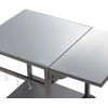image:imageVEVOR Outdoor Grill Dining Cart with DoubleShelf BBQ Movable Food Prep Table Multifunctional Foldable Iron Table Top Portable Modular Carts for Pizza Oven Worktable with 2 Wheels Carry HandleIron Table Top