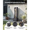 image:imageVEVOR Outdoor Water Fountain 365 in Height Fountain and Waterfall 2Tier Floor Standing Rock Base Style Fiberglass and Resin Fountains with Pump for Outdoor Indoor Garden Home Patio amp BackyardBlack