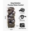 image:imageVEVOR Outdoor Water Fountain 365 in Height Fountain and Waterfall 2Tier Floor Standing Rock Base Style Fiberglass and Resin Fountains with Pump for Outdoor Indoor Garden Home Patio amp BackyardIron Brown