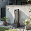 image:imageVEVOR Outdoor Water Fountain 365 in Height Fountain and Waterfall 2Tier Floor Standing Rock Base Style Fiberglass and Resin Fountains with Pump for Outdoor Indoor Garden Home Patio amp BackyardBlack
