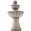 image:imageVEVOR Outdoor Water Fountain 365 in Height Fountain and Waterfall 2Tier Floor Standing Rock Base Style Fiberglass and Resin Fountains with Pump for Outdoor Indoor Garden Home Patio amp BackyardRock Gray