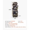 image:imageVEVOR Outdoor Water Fountain 365 in Height Fountain and Waterfall 2Tier Floor Standing Rock Base Style Fiberglass and Resin Fountains with Pump for Outdoor Indoor Garden Home Patio amp BackyardIron Brown