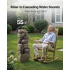 image:imageVEVOR Outdoor Water Fountain 365 in Height Fountain and Waterfall 2Tier Floor Standing Rock Base Style Fiberglass and Resin Fountains with Pump for Outdoor Indoor Garden Home Patio amp BackyardIron Brown
