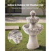 image:imageVEVOR Outdoor Water Fountain 365 in Height Fountain and Waterfall 2Tier Floor Standing Rock Base Style Fiberglass and Resin Fountains with Pump for Outdoor Indoor Garden Home Patio amp BackyardRock Gray