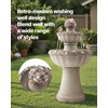 image:imageVEVOR Outdoor Water Fountain 365 in Height Fountain and Waterfall 2Tier Floor Standing Rock Base Style Fiberglass and Resin Fountains with Pump for Outdoor Indoor Garden Home Patio amp BackyardRock Gray