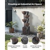 image:imageVEVOR Outdoor Water Fountain 4961 in Height Fountain and Waterfall 5Tier Floor Standing JarShaped Cascading Fountains with LED Light and Pump for Outdoor Indoor Garden Home Patio amp Backyard4961 Inch