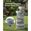 image:imageVEVOR Outdoor Water Fountain 4961 in Height Fountain and Waterfall 5Tier Floor Standing JarShaped Cascading Fountains with LED Light and Pump for Outdoor Indoor Garden Home Patio amp Backyard315 Inch