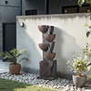 image:imageVEVOR Outdoor Water Fountain 4961 in Height Fountain and Waterfall 5Tier Floor Standing JarShaped Cascading Fountains with LED Light and Pump for Outdoor Indoor Garden Home Patio amp Backyard4961 Inch