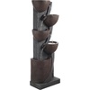 image:imageVEVOR Outdoor Water Fountain 4961 in Height Fountain and Waterfall 5Tier Floor Standing JarShaped Cascading Fountains with LED Light and Pump for Outdoor Indoor Garden Home Patio amp Backyard4961 Inch