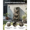 image:imageVEVOR Outdoor Water Fountain 4961 in Height Fountain and Waterfall 5Tier Floor Standing JarShaped Cascading Fountains with LED Light and Pump for Outdoor Indoor Garden Home Patio amp Backyard3563 Inch