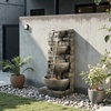 image:imageVEVOR Outdoor Water Fountain 4961 in Height Fountain and Waterfall 5Tier Floor Standing JarShaped Cascading Fountains with LED Light and Pump for Outdoor Indoor Garden Home Patio amp Backyard3563 Inch
