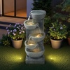 image:imageVEVOR Outdoor Water Fountain 4961 in Height Fountain and Waterfall 5Tier Floor Standing JarShaped Cascading Fountains with LED Light and Pump for Outdoor Indoor Garden Home Patio amp Backyard315 Inch