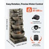 image:imageVEVOR Outdoor Water Fountain 4961 in Height Fountain and Waterfall 5Tier Floor Standing JarShaped Cascading Fountains with LED Light and Pump for Outdoor Indoor Garden Home Patio amp Backyard3563 Inch