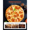 image:imageVEVOR Pizza Oven Outdoor 12 Pellet Pizza Oven Portable PizzaStove with Builtin Thermometer Wood Fired Stainless Steel PizzaMaker for Backyard Camping PizzaStone Shovel Carry Bag SilverSilver