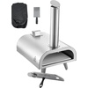image:imageVEVOR Pizza Oven Outdoor 12 Pellet Pizza Oven Portable PizzaStove with Builtin Thermometer Wood Fired Stainless Steel PizzaMaker for Backyard Camping PizzaStone Shovel Carry Bag SilverSilver