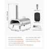 image:imageVEVOR Pizza Oven Outdoor 12 Pellet Pizza Oven Portable PizzaStove with Builtin Thermometer Wood Fired Stainless Steel PizzaMaker for Backyard Camping PizzaStone Shovel Carry Bag SilverSilver