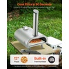 image:imageVEVOR Pizza Oven Outdoor 12 Pellet Pizza Oven Portable PizzaStove with Builtin Thermometer Wood Fired Stainless Steel PizzaMaker for Backyard Camping PizzaStone Shovel Carry Bag SilverSilver