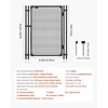 image:imageVEVOR Pool Fence Gate 4 x 25 ft Inground Swimming Pool Fences Gate Outdoor Security Fencing Door Kit with Metal Latch and Stopper 352 GSM Teslin PVC Mesh Square Tube Easy Installation Black4ft x 25ftSelfClosing
