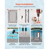 image:imageVEVOR Pool Fence Gate 4 x 25 ft Inground Swimming Pool Fences Gate Outdoor Security Fencing Door Kit with Metal Latch and Stopper 352 GSM Teslin PVC Mesh Square Tube Easy Installation Black4ft x 25ftManual Locking
