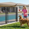 image:imageVEVOR Pool Fence Gate 4 x 25 ft Inground Swimming Pool Fences Gate Outdoor Security Fencing Door Kit with Metal Latch and Stopper 352 GSM Teslin PVC Mesh Square Tube Easy Installation Black4ft x 25ftSelfClosing