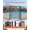 image:imageVEVOR Pool Fence Gate 4 x 25 ft Inground Swimming Pool Fences Gate Outdoor Security Fencing Door Kit with Metal Latch and Stopper 352 GSM Teslin PVC Mesh Square Tube Easy Installation Black4ft x 25ftSelfClosing
