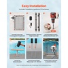 image:imageVEVOR Pool Fence Gate 4 x 25 ft Inground Swimming Pool Fences Gate Outdoor Security Fencing Door Kit with Metal Latch and Stopper 352 GSM Teslin PVC Mesh Square Tube Easy Installation Black4ft x 25ftSelfClosing