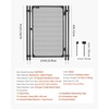 image:imageVEVOR Pool Fence Gate 4 x 25 ft Inground Swimming Pool Fences Gate Outdoor Security Fencing Door Kit with Metal Latch and Stopper 352 GSM Teslin PVC Mesh Square Tube Easy Installation Black4ft x 25ftManual Locking