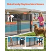 image:imageVEVOR Pool Fence Gate 4 x 25 ft Inground Swimming Pool Fences Gate Outdoor Security Fencing Door Kit with Metal Latch and Stopper 352 GSM Teslin PVC Mesh Square Tube Easy Installation Black4ft x 25ftSelfClosing
