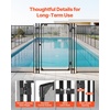 image:imageVEVOR Pool Fence Gate 4 x 25 ft Inground Swimming Pool Fences Gate Outdoor Security Fencing Door Kit with Metal Latch and Stopper 352 GSM Teslin PVC Mesh Square Tube Easy Installation Black4ft x 25ftManual Locking