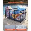 image:imageVEVOR Pool Storage Bin 6496 x 3346 x 6496 in Rolling Pool Float Storage Organizer with Side Pockets amp Noodles Holder Rack Durable Plastic Frame Poolside Toys Mesh Basket for Swimming PoolsMetal Frame 69 x 32 x 35 in