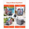 image:imageVEVOR Pool Storage Bin 6496 x 3346 x 6496 in Rolling Pool Float Storage Organizer with Side Pockets amp Noodles Holder Rack Durable Plastic Frame Poolside Toys Mesh Basket for Swimming PoolsPlastic Frame 48 x 33 x 39 in