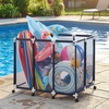 image:imageVEVOR Pool Storage Bin 6496 x 3346 x 6496 in Rolling Pool Float Storage Organizer with Side Pockets amp Noodles Holder Rack Durable Plastic Frame Poolside Toys Mesh Basket for Swimming PoolsPlastic Frame 48 x 33 x 39 in