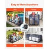image:imageVEVOR Pool Storage Bin 6496 x 3346 x 6496 in Rolling Pool Float Storage Organizer with Side Pockets amp Noodles Holder Rack Durable Plastic Frame Poolside Toys Mesh Basket for Swimming PoolsMetal Frame 103 x 32 x 35 in