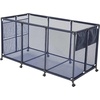 image:imageVEVOR Pool Storage Bin 6496 x 3346 x 6496 in Rolling Pool Float Storage Organizer with Side Pockets amp Noodles Holder Rack Durable Plastic Frame Poolside Toys Mesh Basket for Swimming PoolsMetal Frame 69 x 32 x 35 in