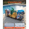 image:imageVEVOR Pool Storage Bin 6496 x 3346 x 6496 in Rolling Pool Float Storage Organizer with Side Pockets amp Noodles Holder Rack Durable Plastic Frame Poolside Toys Mesh Basket for Swimming PoolsMetal Frame 103 x 32 x 35 in
