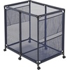 image:imageVEVOR Pool Storage Bin 6496 x 3346 x 6496 in Rolling Pool Float Storage Organizer with Side Pockets amp Noodles Holder Rack Durable Plastic Frame Poolside Toys Mesh Basket for Swimming PoolsMetal Frame 368 x 24 x 356 in