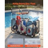 image:imageVEVOR Pool Storage Bin 6496 x 3346 x 6496 in Rolling Pool Float Storage Organizer with Side Pockets amp Noodles Holder Rack Durable Plastic Frame Poolside Toys Mesh Basket for Swimming PoolsPlastic Frame 6496 x 3346 x 6496 in