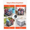image:imageVEVOR Pool Storage Bin 6496 x 3346 x 6496 in Rolling Pool Float Storage Organizer with Side Pockets amp Noodles Holder Rack Durable Plastic Frame Poolside Toys Mesh Basket for Swimming PoolsMetal Frame 488 x 327 x 327 in