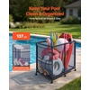image:imageVEVOR Pool Storage Bin 6496 x 3346 x 6496 in Rolling Pool Float Storage Organizer with Side Pockets amp Noodles Holder Rack Durable Plastic Frame Poolside Toys Mesh Basket for Swimming PoolsMetal Frame 368 x 24 x 356 in