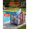 image:imageVEVOR Pool Storage Bin 6496 x 3346 x 6496 in Rolling Pool Float Storage Organizer with Side Pockets amp Noodles Holder Rack Durable Plastic Frame Poolside Toys Mesh Basket for Swimming PoolsPlastic Frame 48 x 33 x 39 in