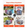 image:imageVEVOR Pool Storage Bin 6496 x 3346 x 6496 in Rolling Pool Float Storage Organizer with Side Pockets amp Noodles Holder Rack Durable Plastic Frame Poolside Toys Mesh Basket for Swimming PoolsPlastic Frame 6496 x 3346 x 6496 in