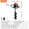 image:imageVEVOR Post Hole Digger Gas Powered 52CC 1450W Earth Auger 8 Drill Bit amp 1 Ext Rod FarmGarden Post Hole Digger EPA Certified8in 52cc