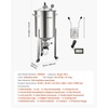 image:imageVEVOR Pressure Fermenter 15 PSI 8 Gal30L AllinOne Stainless Steel Conical Secondary Fermentation Bucket for Wine Beer Brewing Equipment16 GalFermenter20
