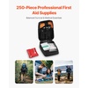 image:imageVEVOR Professional 500Piece First Aid Kit  AllHazard Emergency Medical Supplies for Outdoor Home amp Car  Durable 600D Nylon Bag250 Pieces