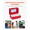 image:imageVEVOR Professional 500Piece First Aid Kit  AllHazard Emergency Medical Supplies for Outdoor Home amp Car  Durable 600D Nylon Bag500 Pieces