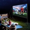 image:imageVEVOR Projector Screen with Stand 120 inch 169 4K 1080 HD Outdoor Movie Screen with Stand WrinkleFree Projection Screen with Tripods and Carry Bag for Home Theater Cinema Backyard Movie NightSixfooted 150